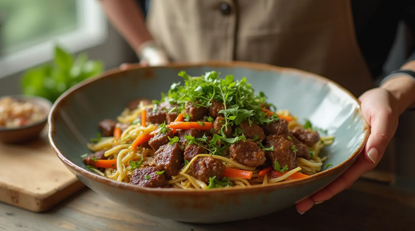 beef stir fry with sprouts​