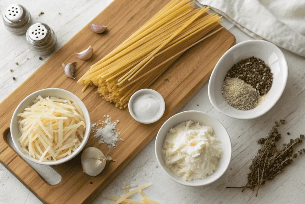 Ingredients needed for making Pasta Weesie Recipe.