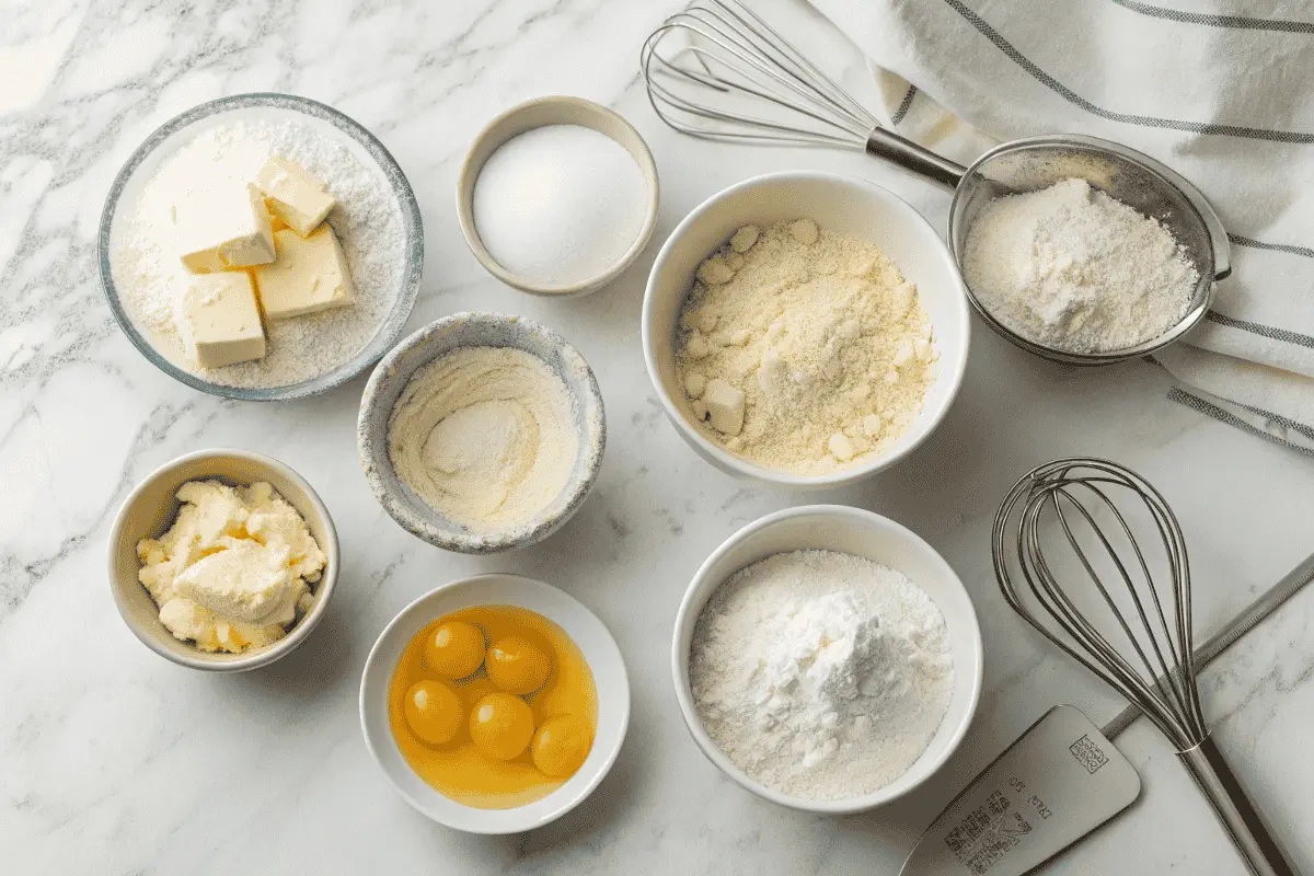 Ingredients for Cream Madeleines